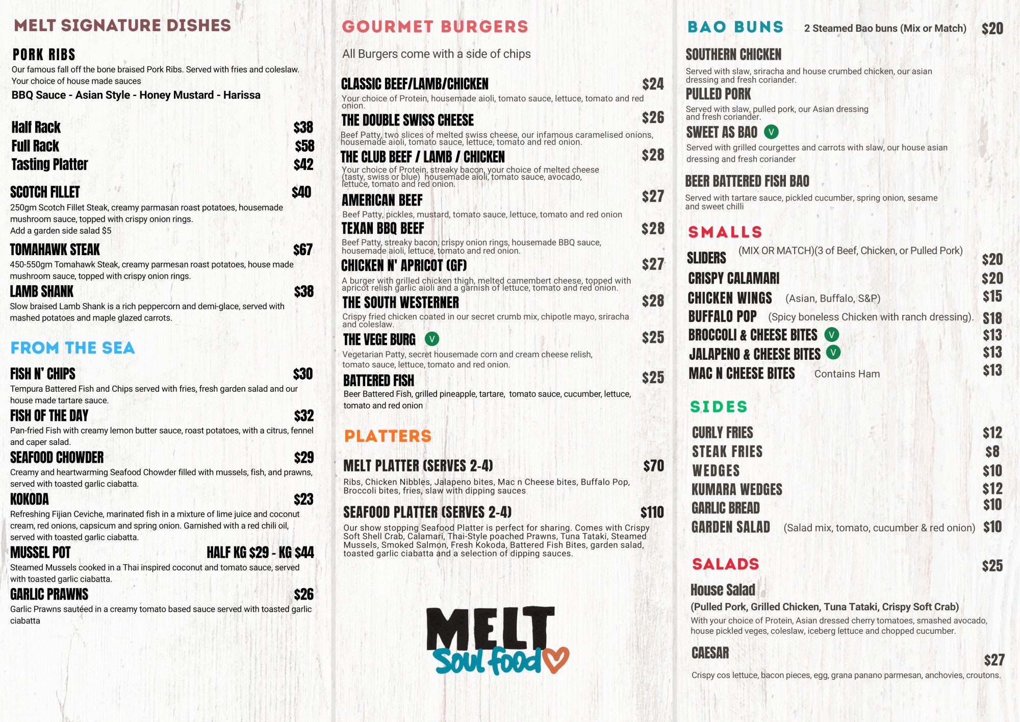 Melt Menu for Web and Google